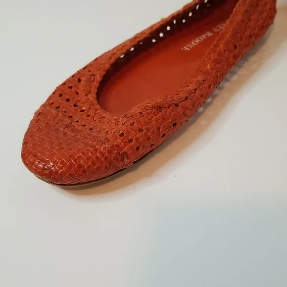 Audrey Brooke Vero Cuoiro Orange Flats - Picture 7 of 8